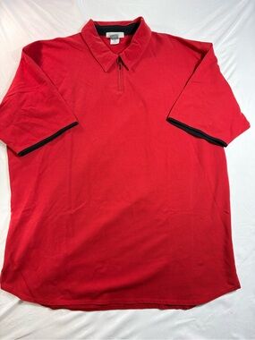 Zegna sport quarter zip cotton stretch polo shirt size XXL